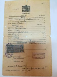 &nbsp;معلومات تبين اسم حامل جواز سفر قديم