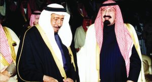 برفقة الملك الراحل عبد الله بن عبد العزيز