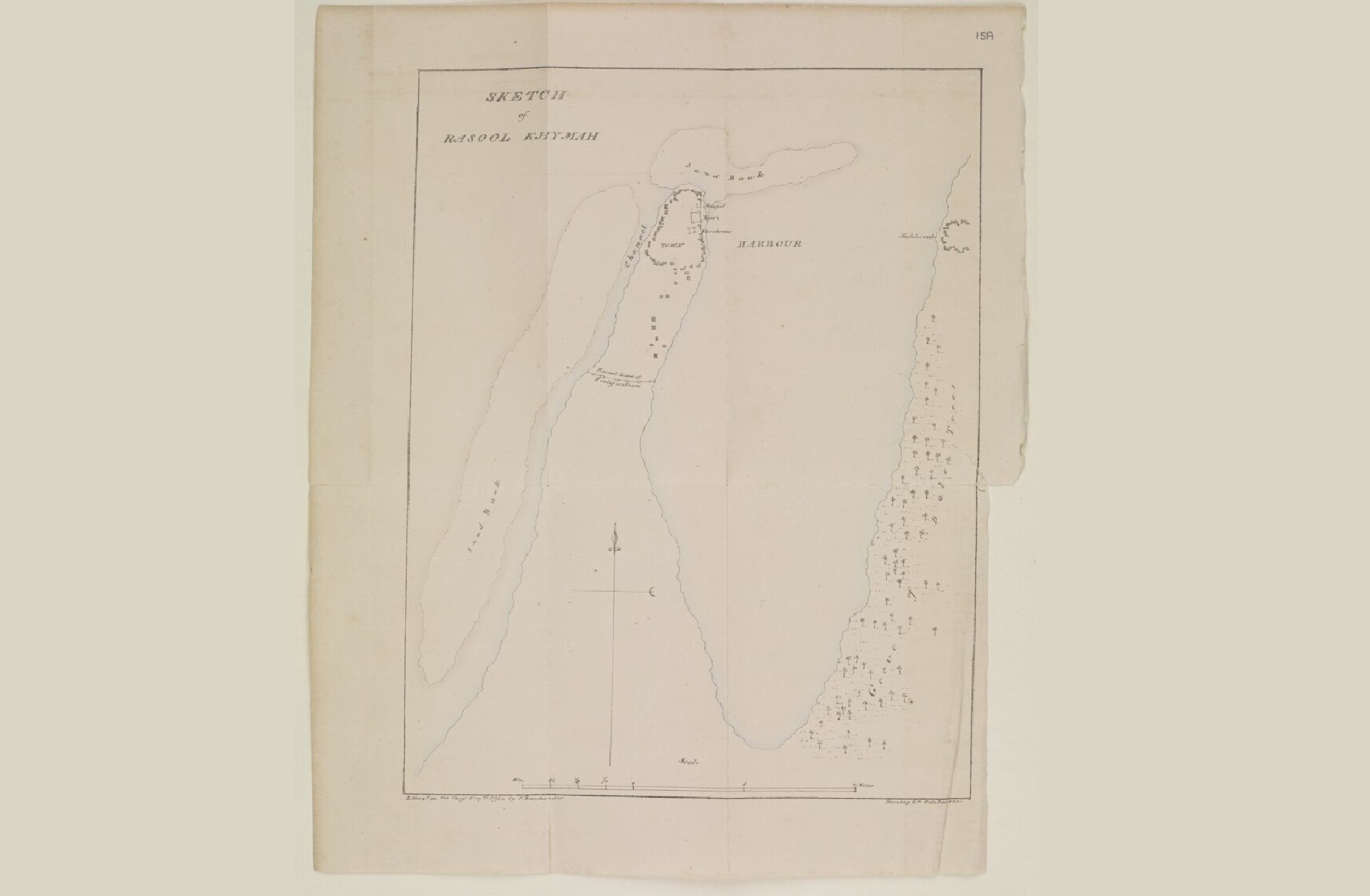 خريطة لرأس الخيمة عام 1855م