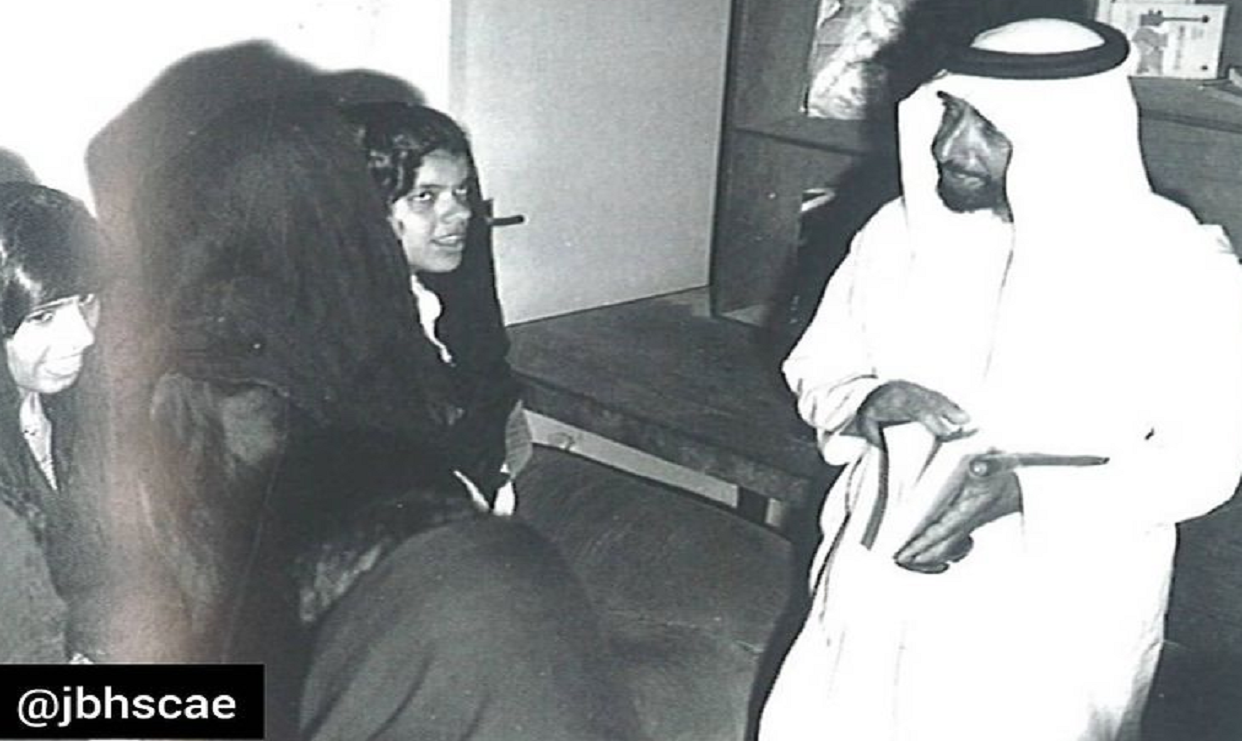الشيخ زايد طيب الله ثراه في جزيرة على دلما. 7 سبتمبر 1980