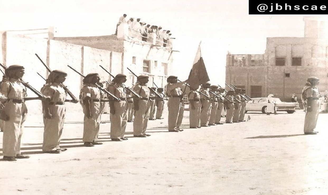 صورة التقطت في أكتوبر 1958 لقوة شرطة دبي