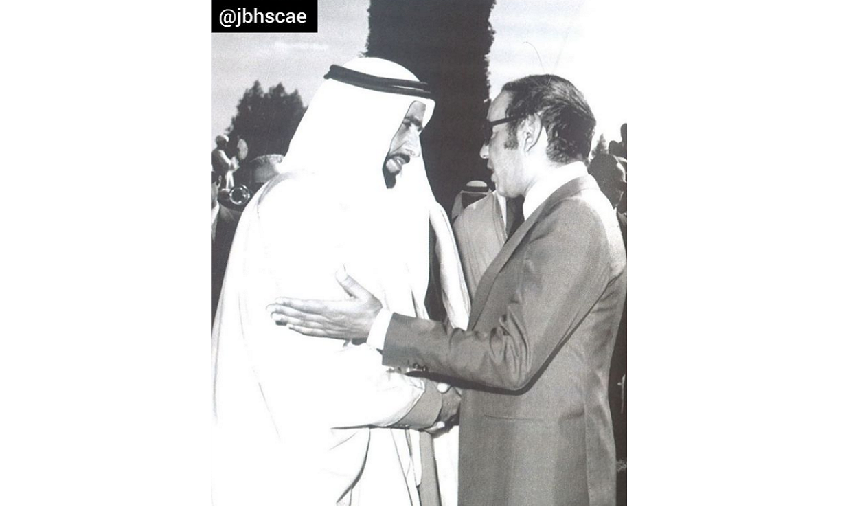 الشيخ زايد طيب الله ثراه خلال زيارته الرسمية الأولى للمملكة المغربية في أبريل 1971